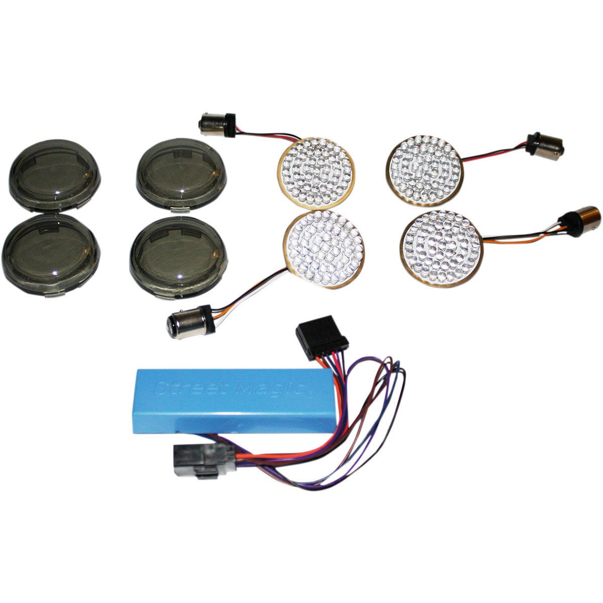 Custom Dynamics Complete LED Turn Signal Conversion Kit Bullet Turn Signals 1157 Front and