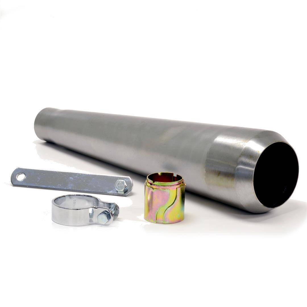 EMGO Reverse Cone Megaphone Muffler Raw Steel 8084029R EMGO