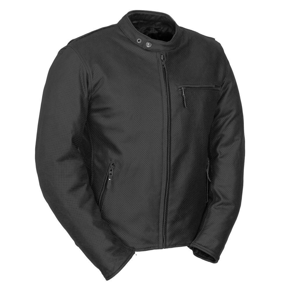 Fieldsheer Deuce Perforated Leather Jacket - Leather - Motorcycle ...