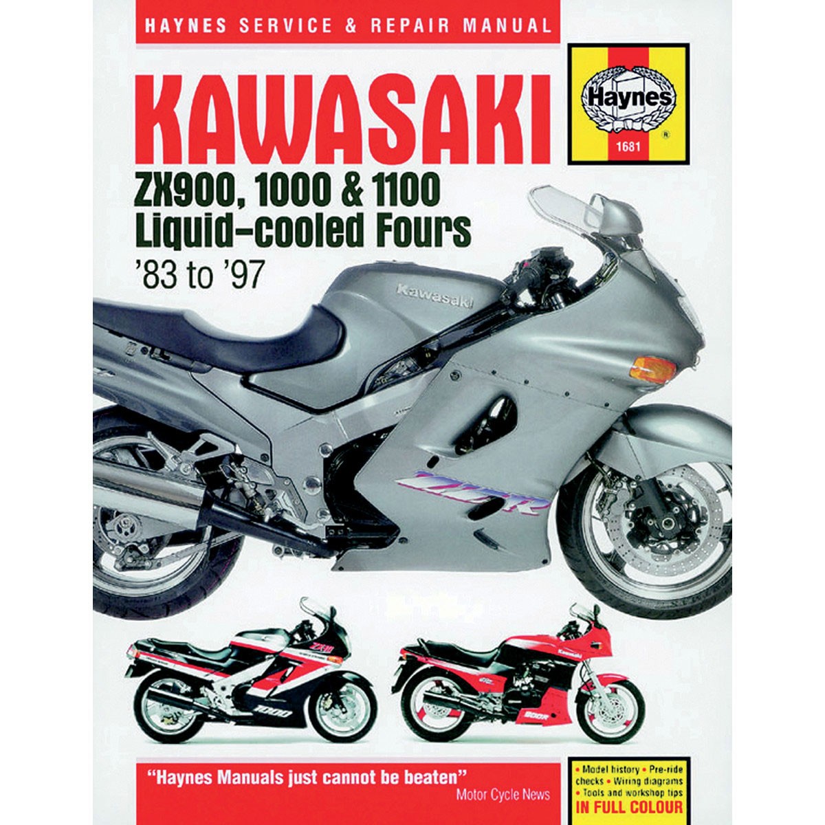 Haynes Repair Manual - Kawasaki ZX900/1000/1100 - 1681
