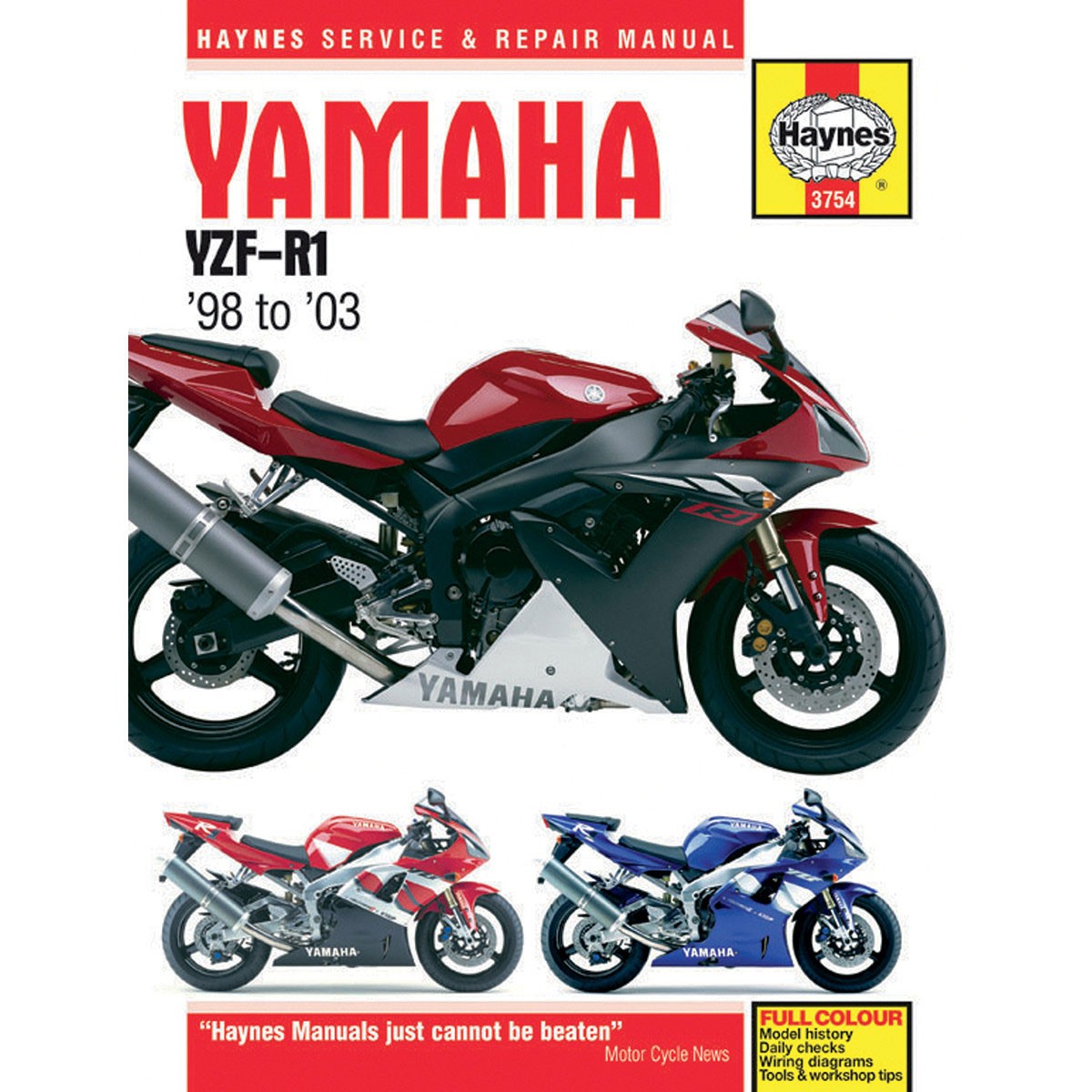 Haynes Repair Manual - 3754 | Yamaha YZF-R1 1998-2003