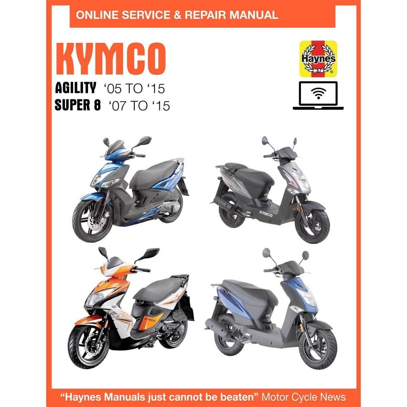 Haynes Repair Manual - Kymco Agility/Agility City /Agility RS/Super 8 -