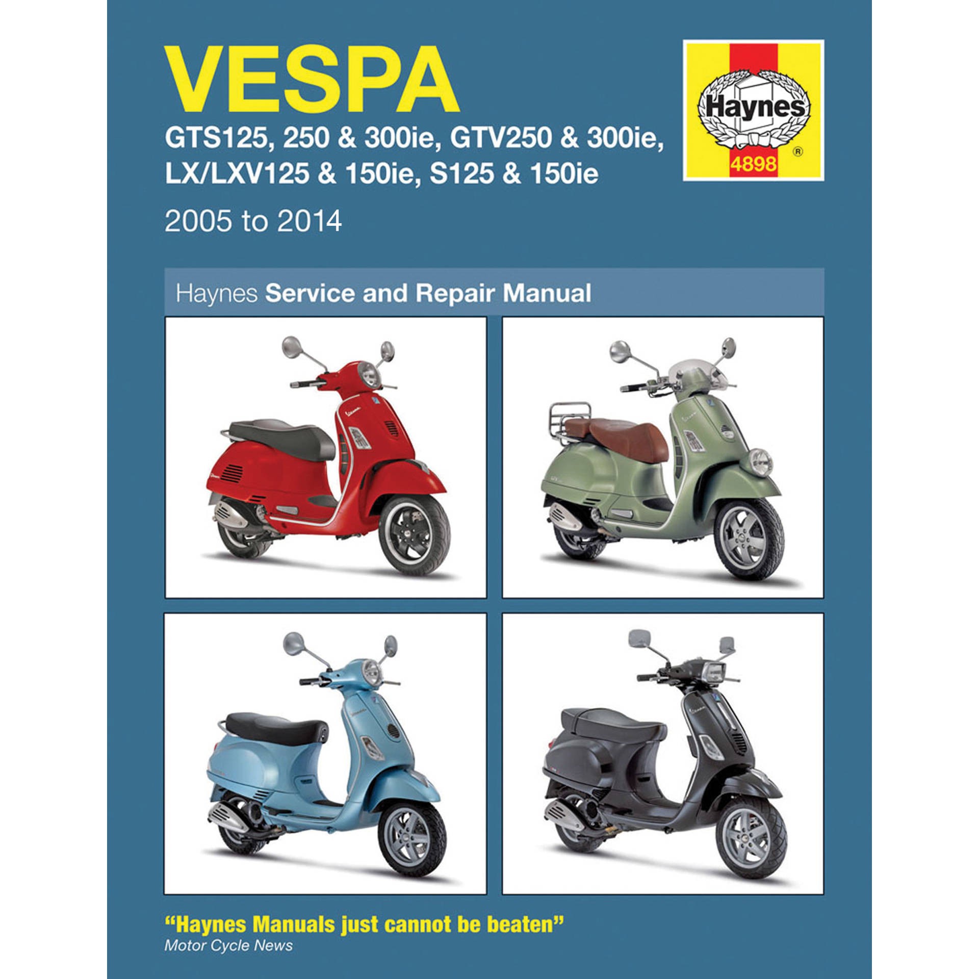 Haynes Repair Manual - Vespa Scooters - 4898 - Manuals & Books - Books