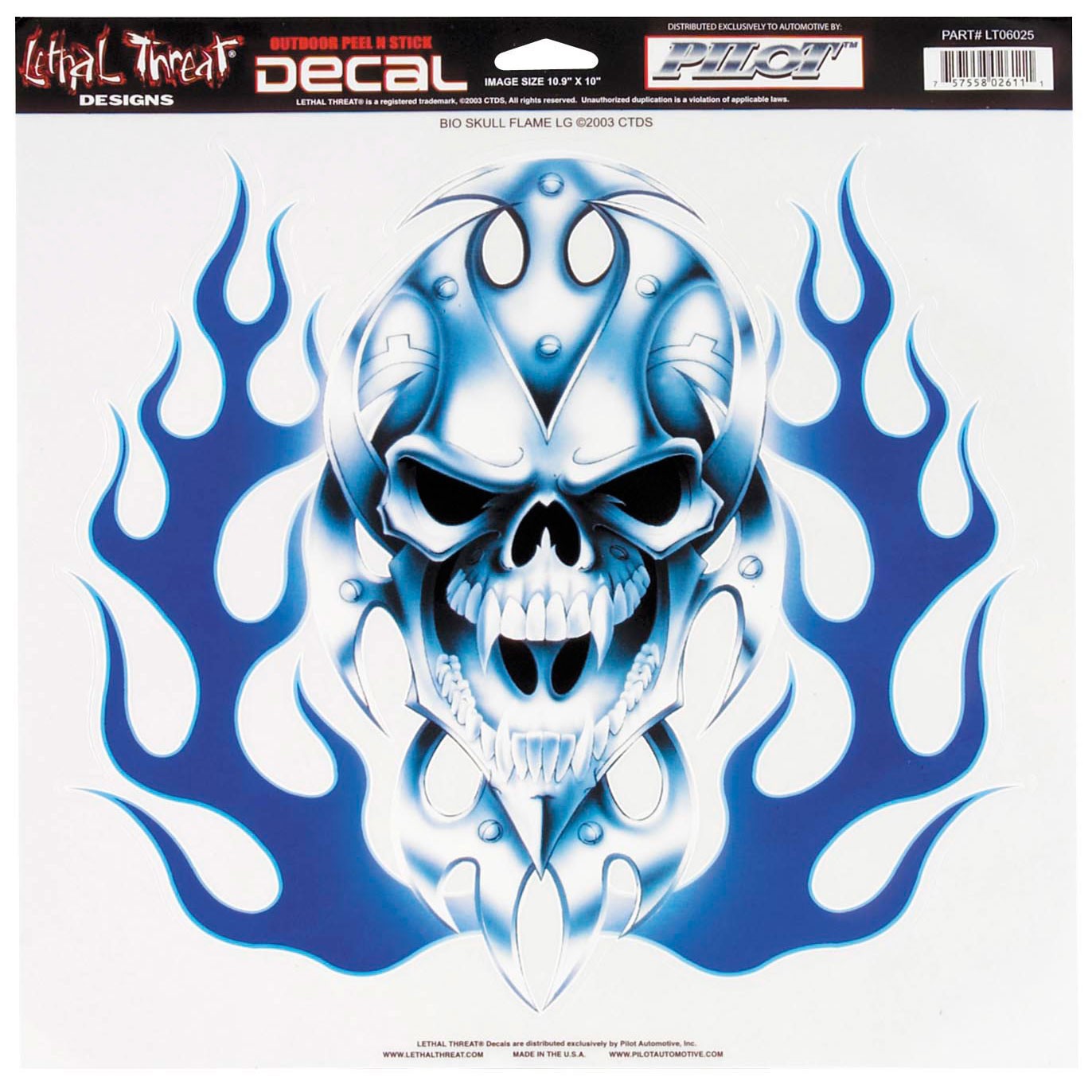 Lethal Threat Bio Skull Blue Flame Decals Pack Of 4 FortNine Canada