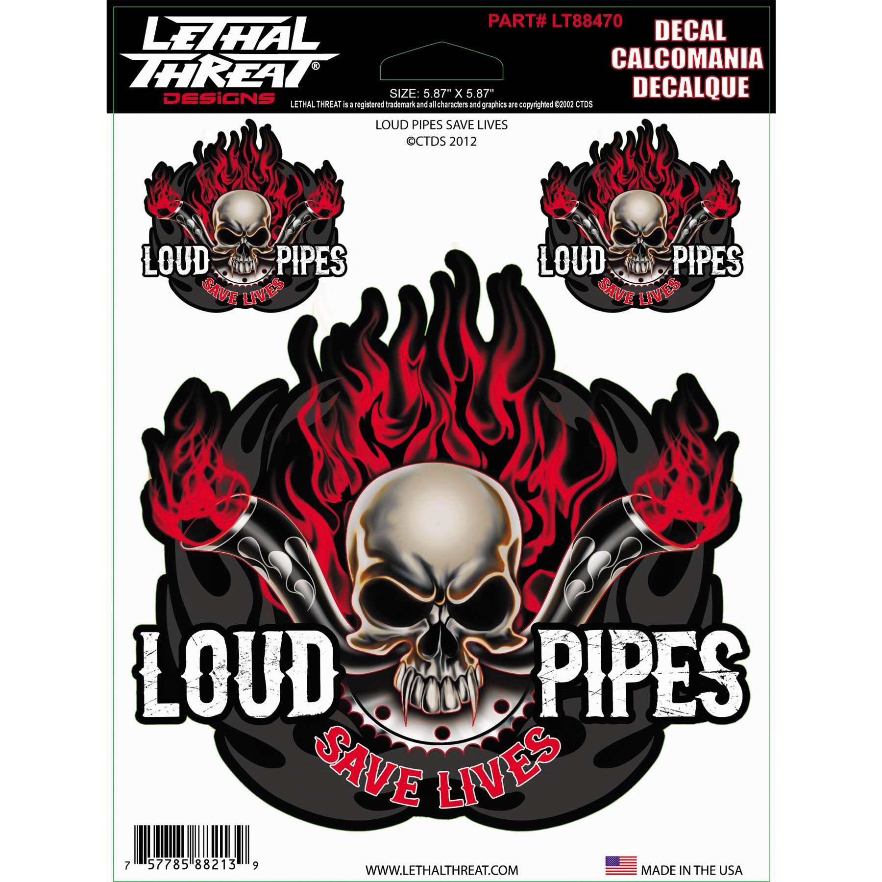 Lethal Threat Loud Pipes Save Lives Decals Pack Of Fortnine Canada