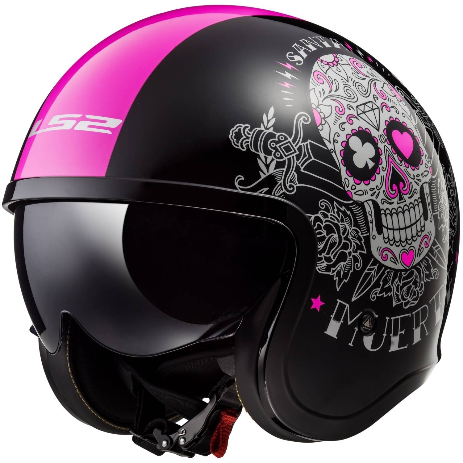 LS2 Womens OF599 Spitfire Muerte Helmet - Open Face - Motorcycle