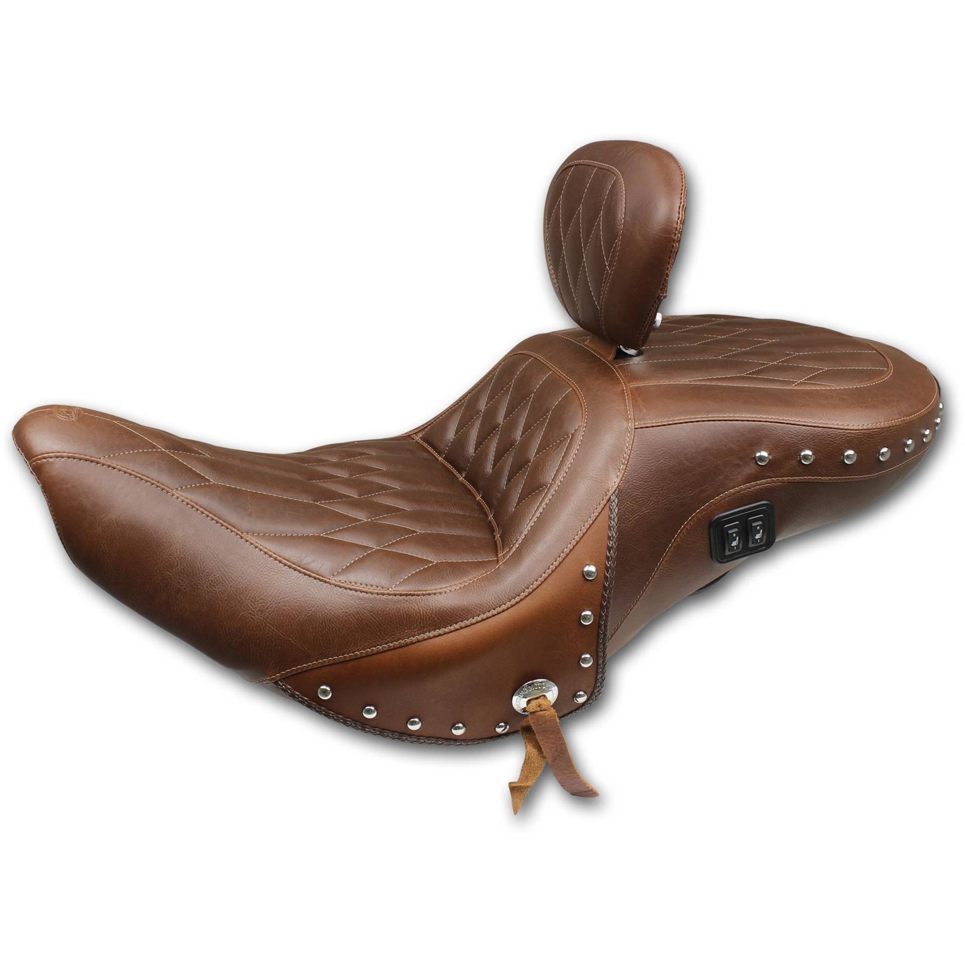 Mustang Heated OnePiece Touring Seat 79665 Indian Roadmaster 2015