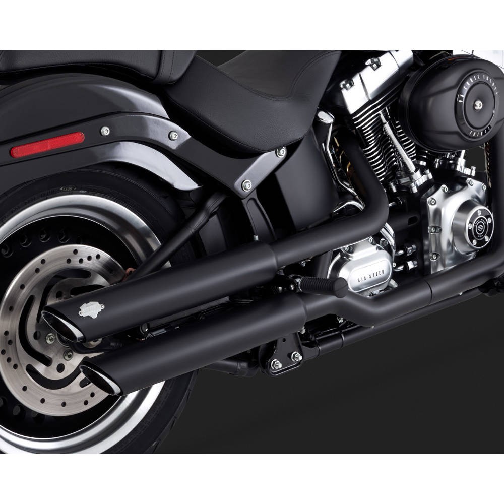 Vance and Hines Twin Slash 3" SlipOn Mufflers Black 46841 FortNine