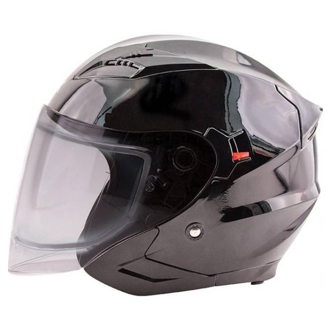 Zox Journey SVS Solid Snow Helmet with Dual Lens Shield Open Face Helmets Snowmobile