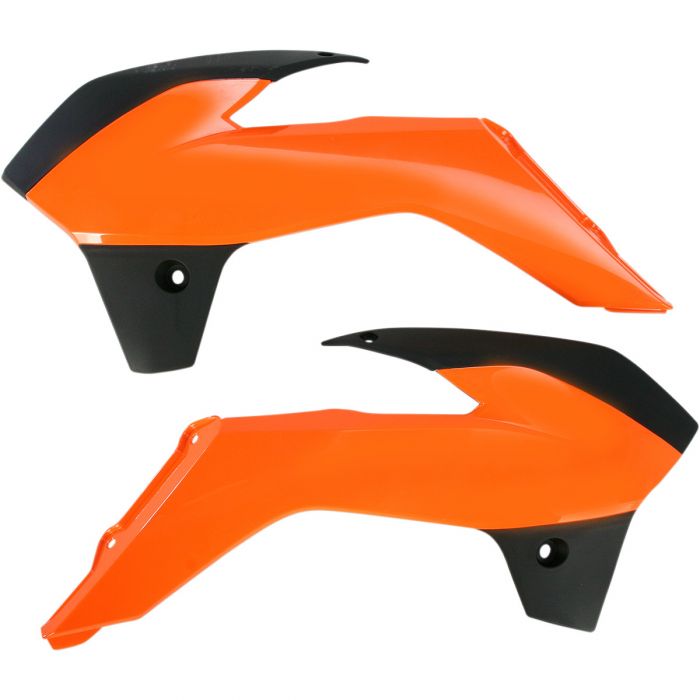 Acerbis Radiator Shrouds Orange/Black 2314261008 FortNine Canada