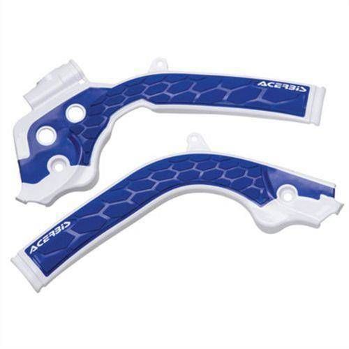 Acerbis XGrip Frame Guards White/Blue 2449531029 FortNine Canada