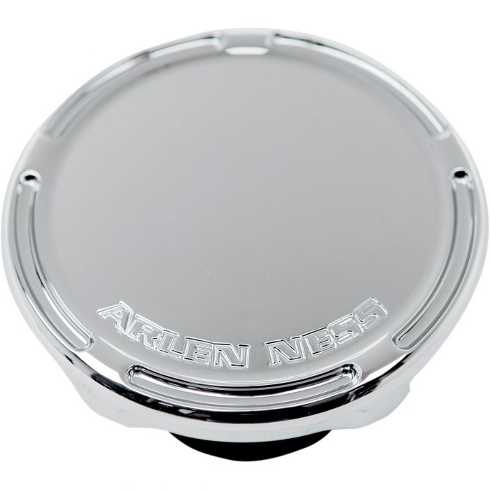 Arlen Ness Non-Vented Gas Cap (Ratchet Style) Slot Track - Chrome - 70 ...