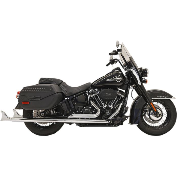 Bassani True Duals Exhaust System with Fishtail Muffler Chrome 33