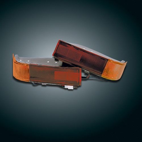 Show Chrome (Big Bike Parts) Saddlebag Corner Lights Honda GL1500 Goldwing (88 00) 2483