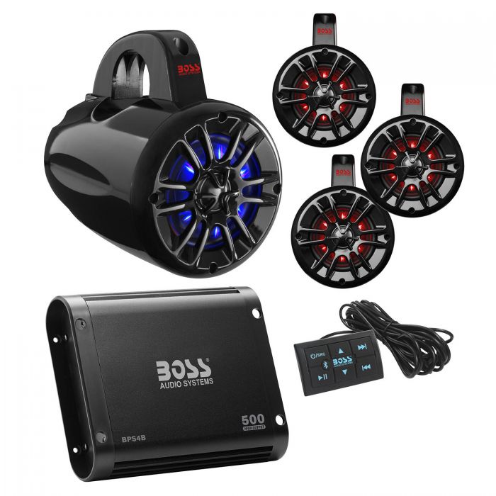 Boss Audio Universal Bluetooth Remote Controlled RGB Audio Kit