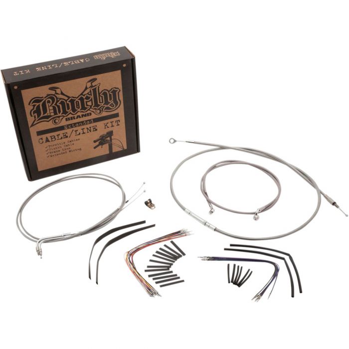 Burly Extended Cable/Brake Line Kit for 14in. Gorilla Handlebars
