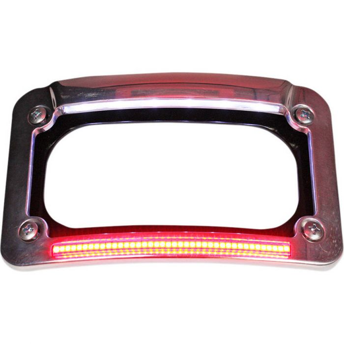 Custom Dynamics Dual LED License Plate Frame Chrome CDLPINDC