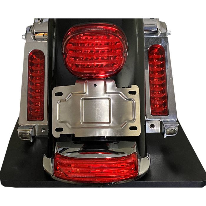 Custom Dynamics License Plate Relocation Mounts Chrome CDTLLPKIT