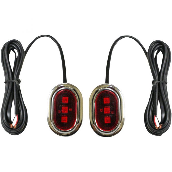 Custom Dynamics Plugz Antenna Hole Fillers Chrome Red Lens GEN