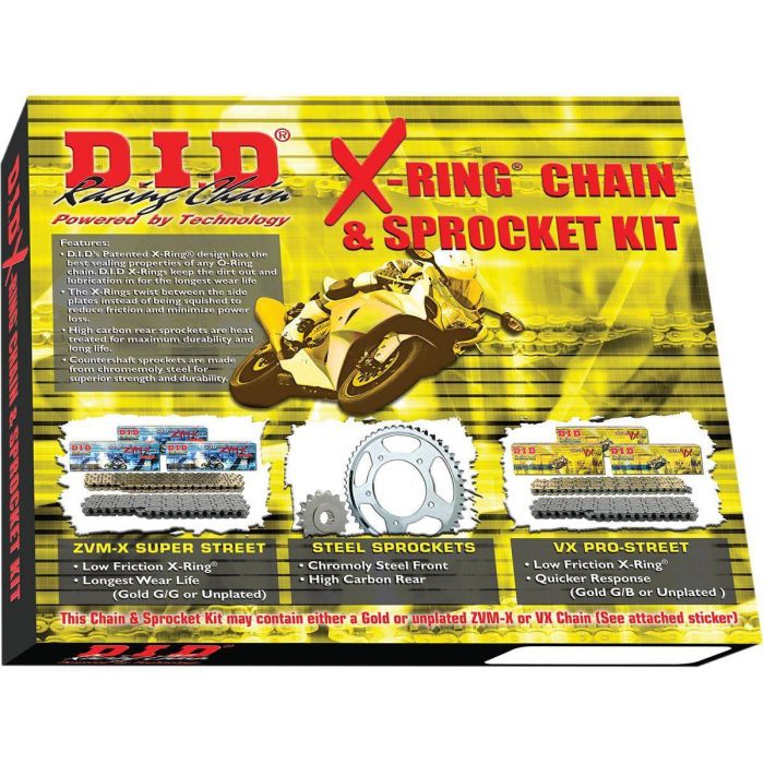 D.I.D Heavy Duty Chain and Sprocket Kit for FZ6 2004-2009 