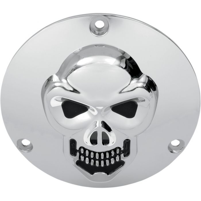 Drag Specialties 3-D Skull Derby Cover Chrome - 19020062 | FortNine Canada