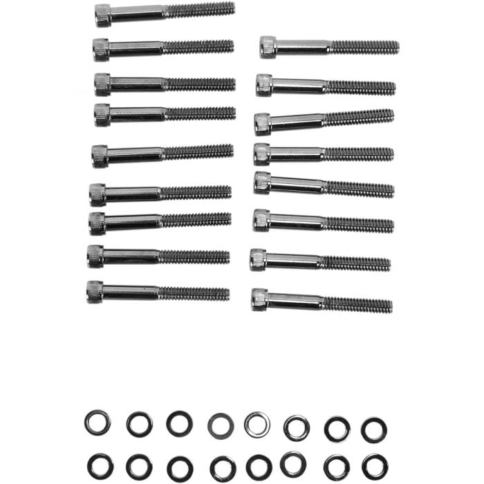 Drag Specialties Primary Cover SocketHead Bolt Set Black Chrome