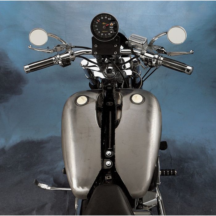 Drag Specialties 5.2 Gal TwoPiece FlatSide Gas Tank w/ Dual ScrewIn