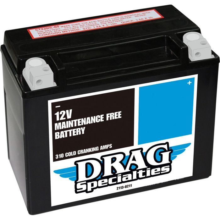 Drag Specialties AGM Battery Kit - CTX20HL-BS - 2113-0211 | FortNine Canada