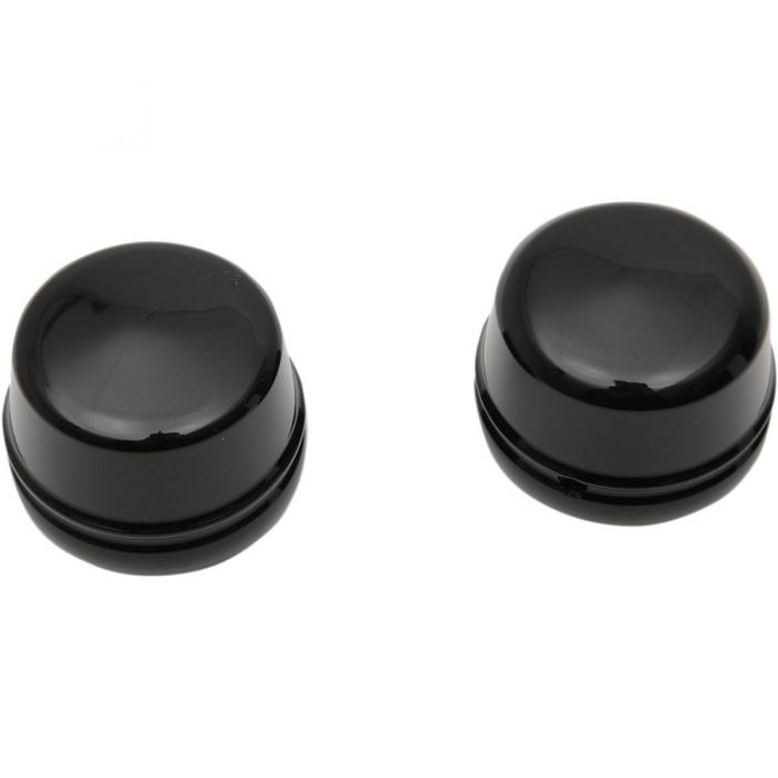 Drag Specialties Axle Caps Black Front 02141234 FortNine Canada