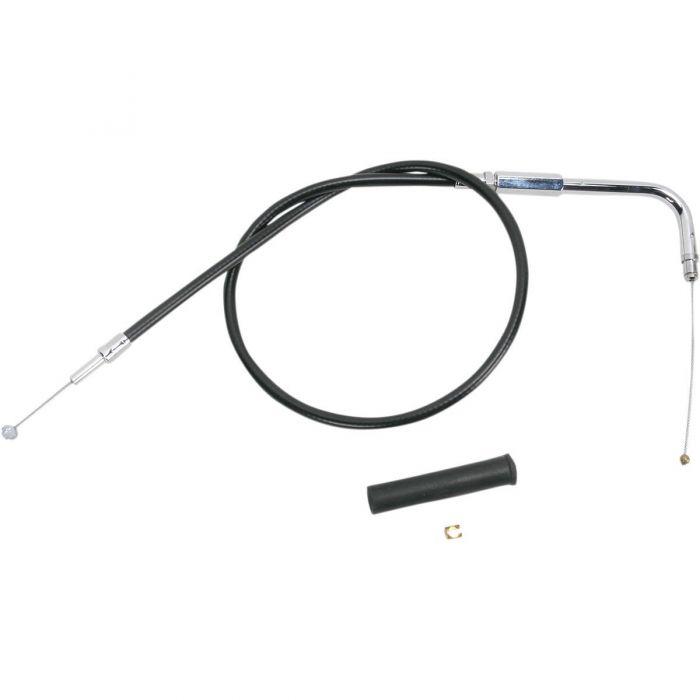 Drag Specialties 34 3/4 In. Black Vinyl Throttle Cable W/90 Degree