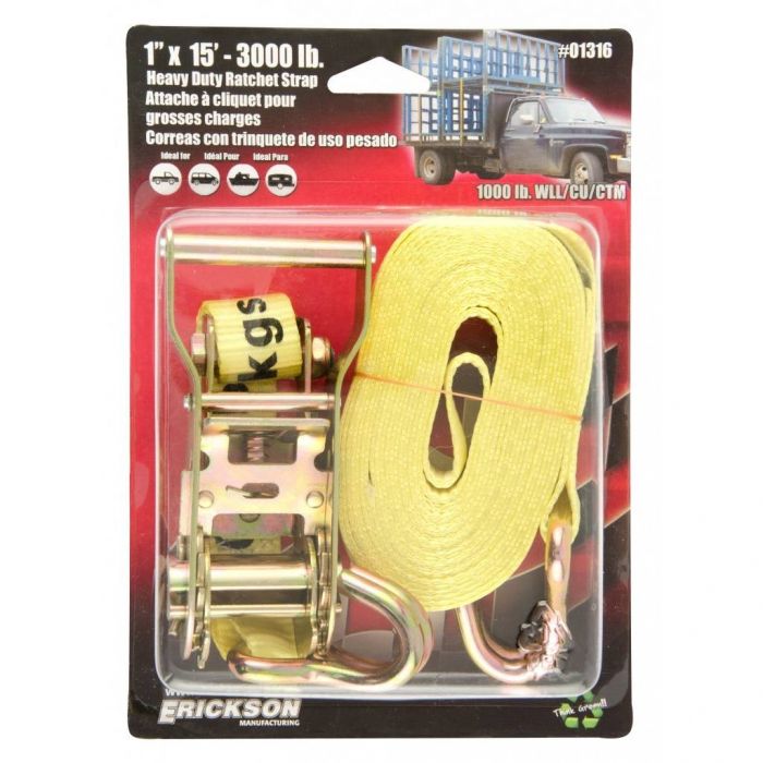 Erickson Heavy Duty Ratchet Strap FortNine Canada