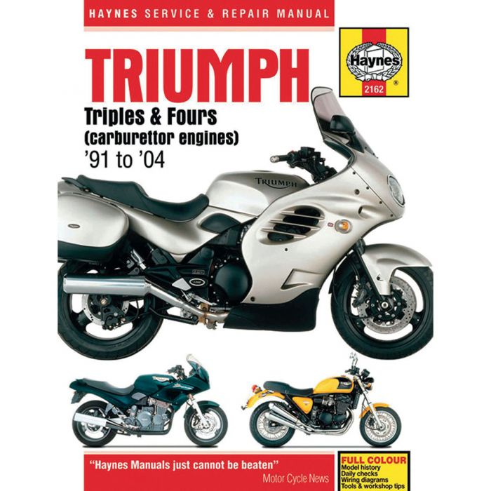 Haynes Repair Manual - Triumph Triples/Fours (Carburettor Engines ...