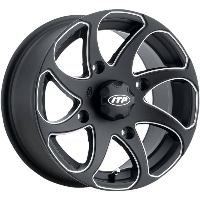 ITP Twister Wheel Left 14X7 5+2 Offset 4/156 Matte Black