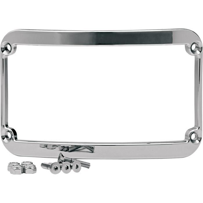 2nd Amendment Motorcycle Rear Stainless Steel License Plate Frame Double Pole & Double 2 Flags for Harley Honda Universal 