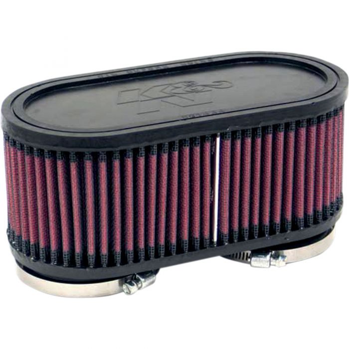 K N Universal Air Filter Rubber Dual Flange Oval RU 2970 Pièces Carburation FortNine