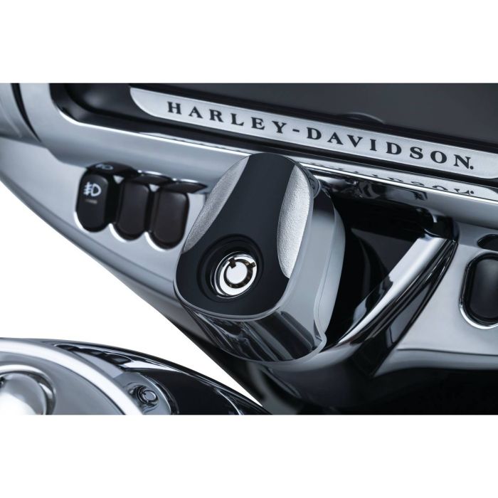 Kuryakyn Sculpted Ignition Switch Cover Chrome/Black 6993 FortNine