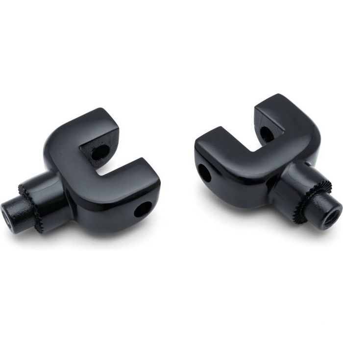 Kuryakyn Splined Passenger Board Mount Adapters Gloss Black 8927