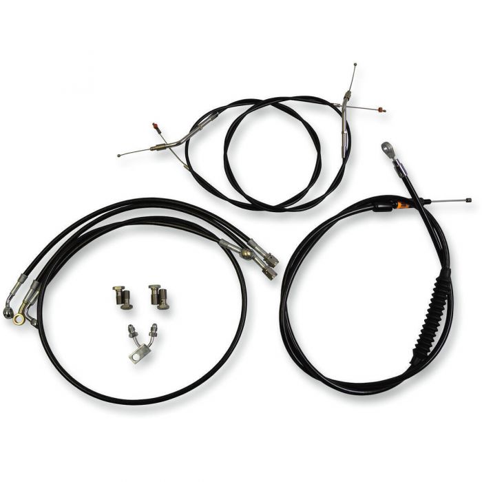 LA Choppers Cable & Brake Line Kit 1214" Ape Hangers LA8123KT13B Harley Davidson FXSB