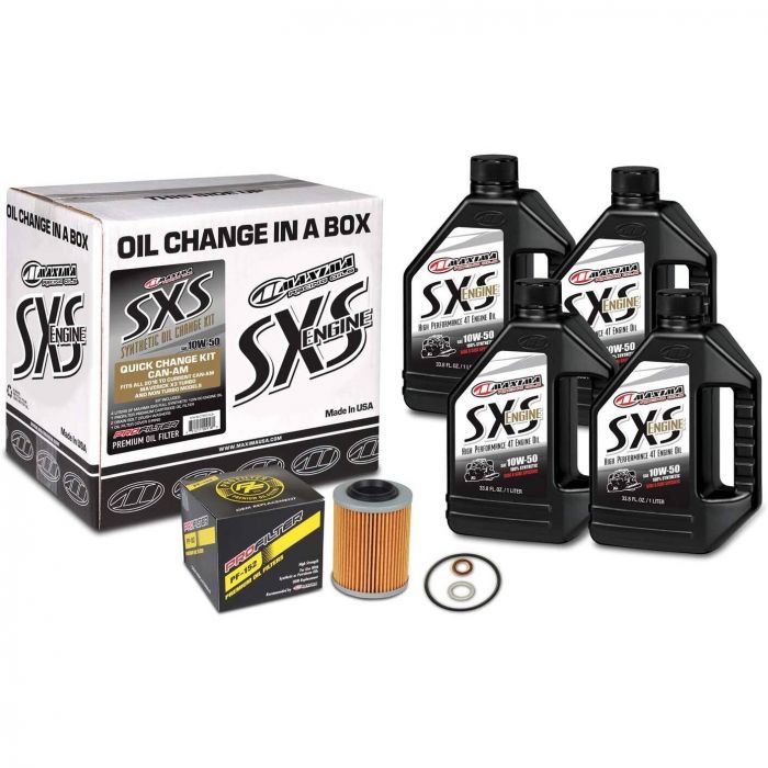 Maxima SXS Full Synthetic CanAm Maverick X3 Oil Change Kit 10W50