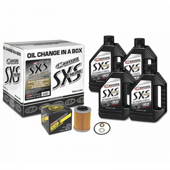 Maxima SXS Full Synthetic CanAm Maverick X3 Oil Change Kit 5W40 90