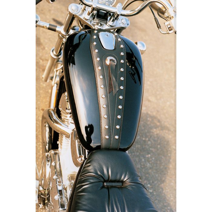 Mustang Black Studded Felt Lined Tank Bib W Concho Harley Rocker C 08-11