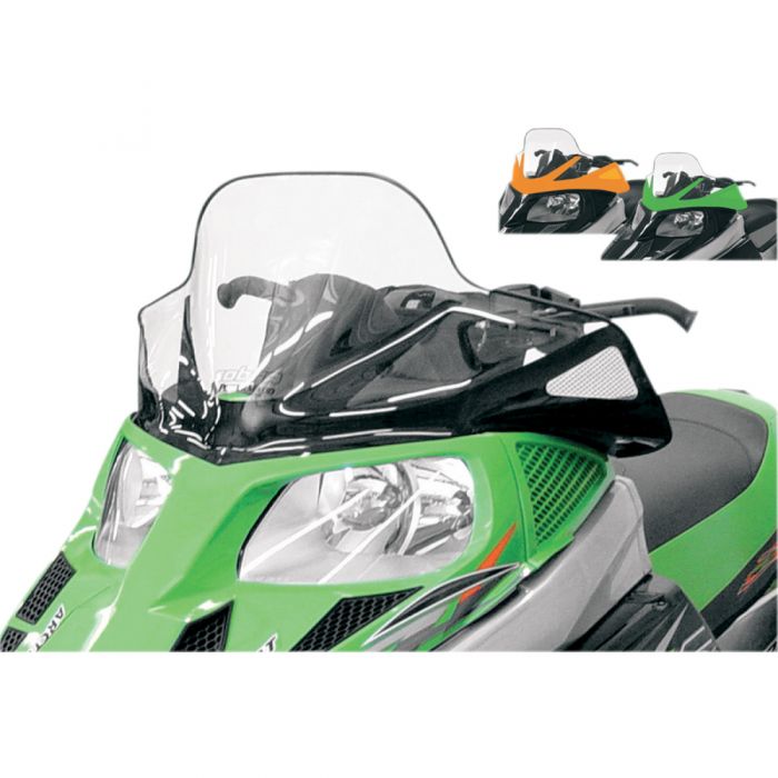 PowerMadd Cobra Snowmobile Windshield 14.75in. Tint/Black Graphics
