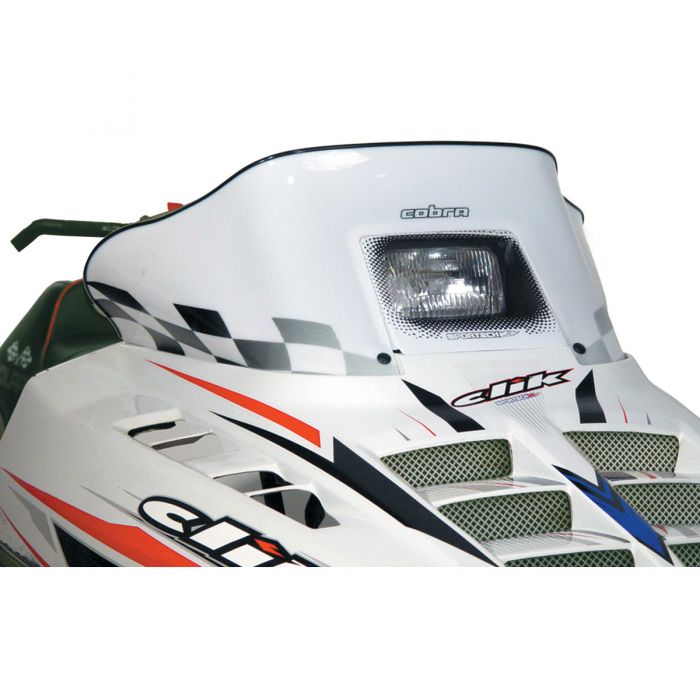 PowerMadd Cobra Snowmobile Windshield 11.5in. White/Black Checks