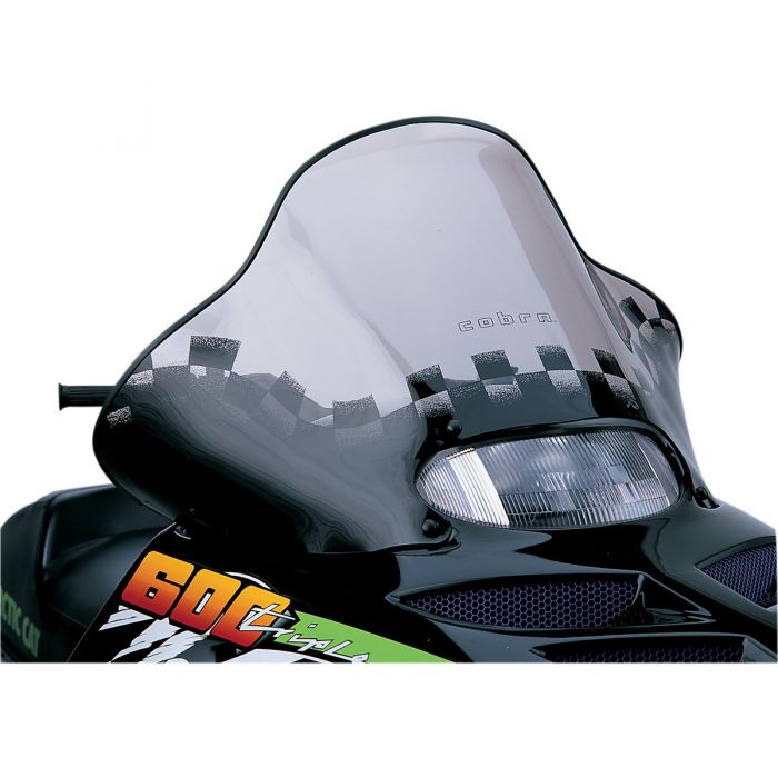 PowerMadd Cobra Snowmobile Windshield 16.5in. Tint/Black Checks
