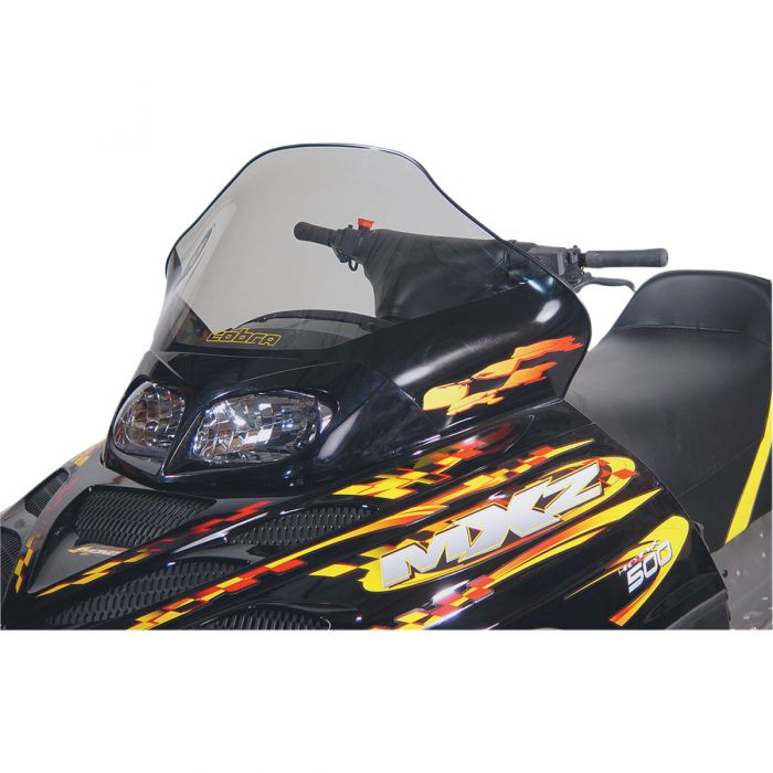 PowerMadd Cobra Snowmobile Windshield 14in. Tint/Yellow Checks