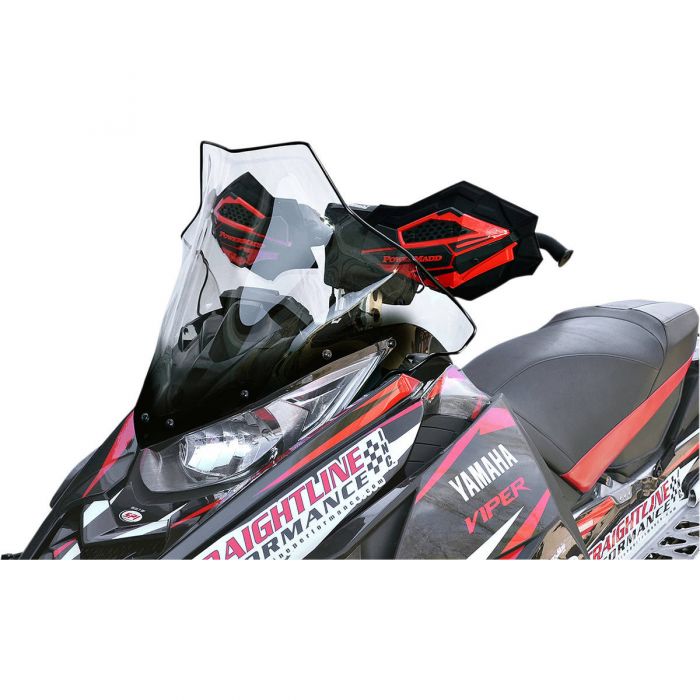 PowerMadd Cobra Snowmobile Windshield 17in. Clear/Black Fade 14530