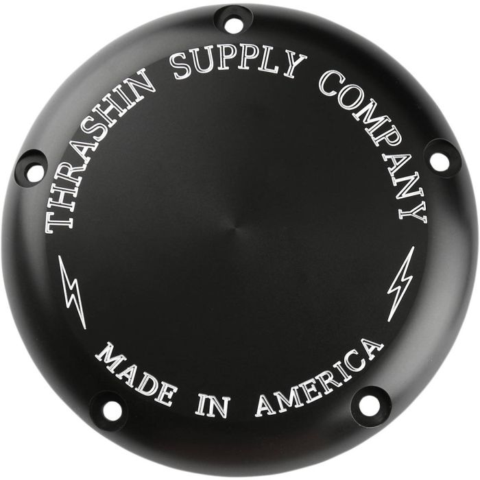 Thrashin Supply Derby Cover Black Anodized - Standard - TSC-3010-4