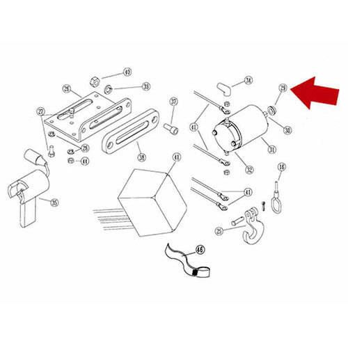 Warn Motor Shaft Bushing 21316 FortNine Canada