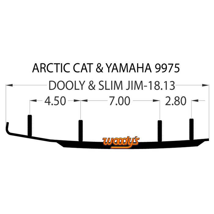 Dooly Carbide Wear Rods~2007 Arctic Cat F8 EFI LXR Snowmobile Woody's DA4-9975 