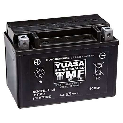 Yuasa Factory Activated AGM Battery YTX9 YUAM729BS FortNine Canada